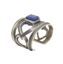 Load image into Gallery viewer, Aaron Anderson Lapis Heart Cutout Bracelet
